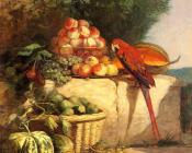 尤金 布丹 : Fruit and Vegetables with a Parrot